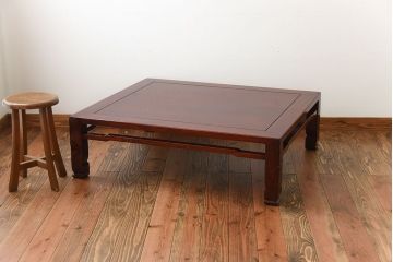 アンティーク家具　和製アンティーク　漆の美しい総欅材の大きな座卓