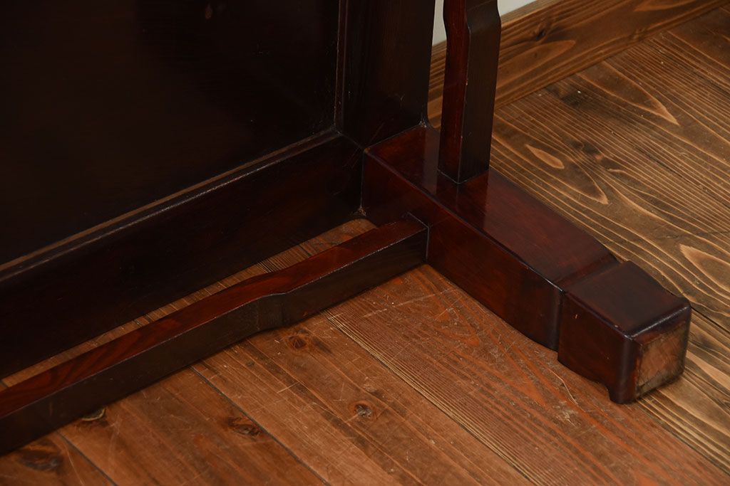 アンティーク家具　和製アンティーク　漆の美しい総欅材の大きな座卓