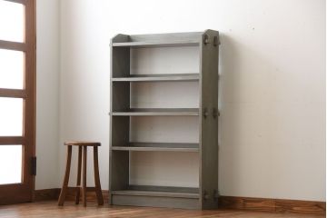 アンティーク家具 アンティークペイント シャビーでおしゃれな楔式本棚
