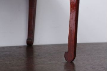 アンティーク雑貨　古民具・骨董　総欅材の漆が美しい花台ととても小さな桑材の花台のセット