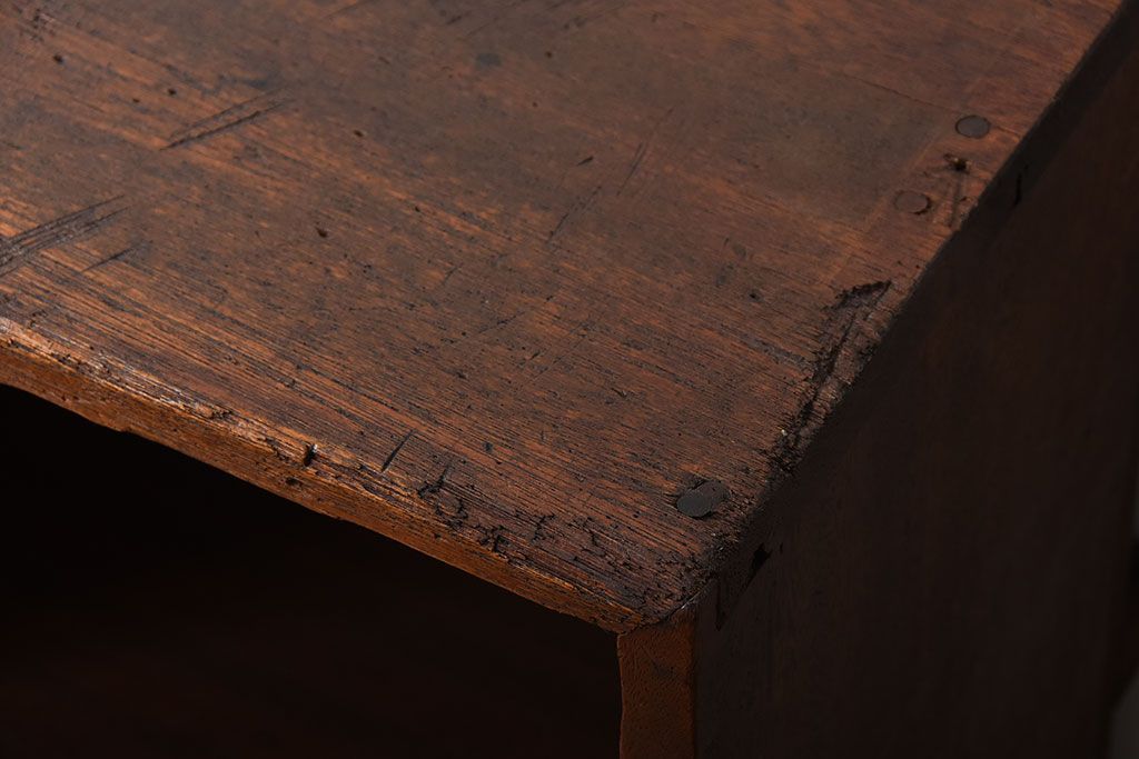 アンティーク家具　アンティーク　ブックラック付き!古い木製のマス目本棚(1)