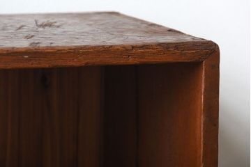 アンティーク家具　アンティーク　ブックラック付き!古い木製のマス目本棚(1)