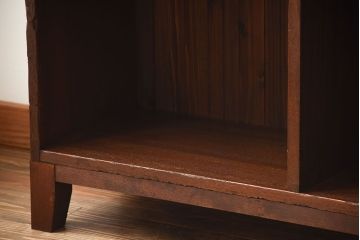 アンティーク家具　アンティーク　ブックラック付き!古い木製のマス目本棚(1)