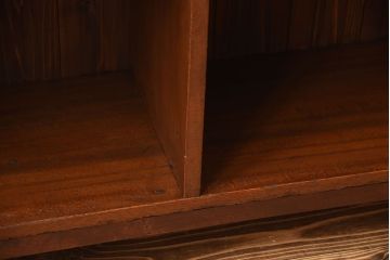 アンティーク家具　アンティーク　ブックラック付き!古い木製のマス目本棚(1)