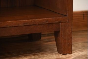 アンティーク家具　アンティーク　ブックラック付き!古い木製のマス目本棚(1)