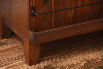 アンティーク家具　アンティーク　ブックラック付き!古い木製のマス目本棚(1)