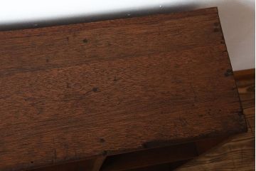 アンティーク家具　アンティーク　ブックラック付き!古い木製のマス目本棚(2)