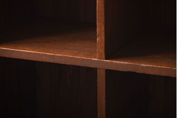 アンティーク家具　アンティーク　ブックラック付き!古い木製のマス目本棚(2)