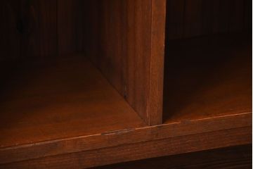 アンティーク家具　アンティーク　ブックラック付き!古い木製のマス目本棚(2)