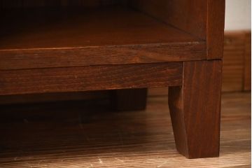 アンティーク家具　アンティーク　ブックラック付き!古い木製のマス目本棚(2)