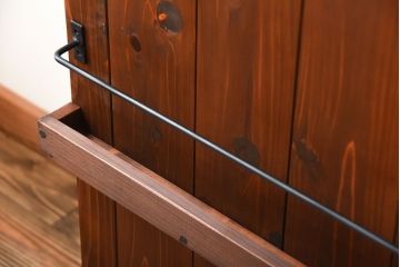 アンティーク家具　アンティーク　ブックラック付き!古い木製のマス目本棚(2)