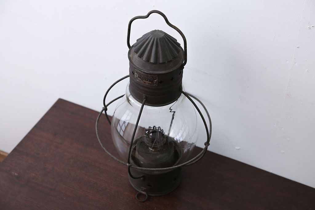 特大 アンティーク 船燈 ランプ 昭和 レトロ 骨董 船舶ランプ アンティーク真鍮 昭和レトロ