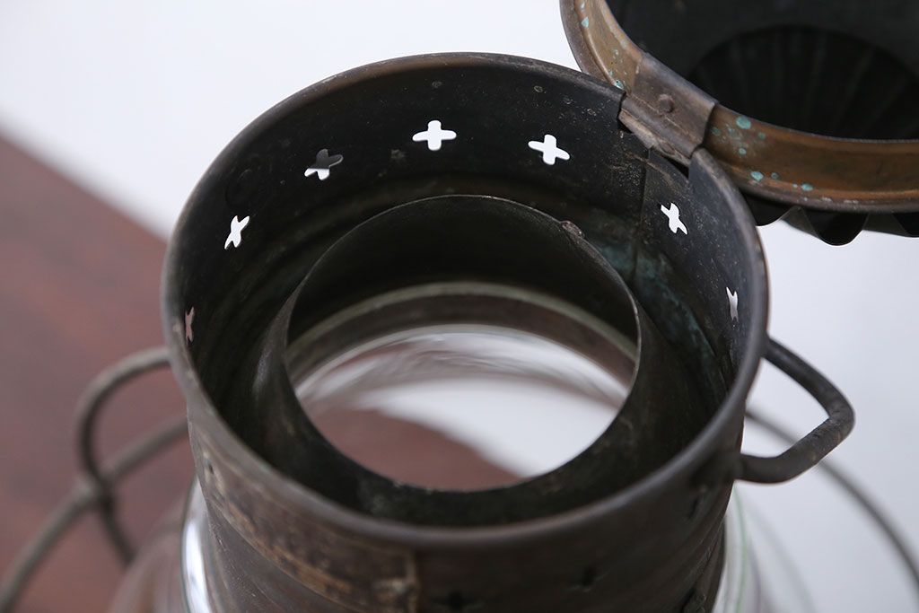 アンティーク雑貨　昭和レトロ　日本船燈株式会社製　アンティークランプ