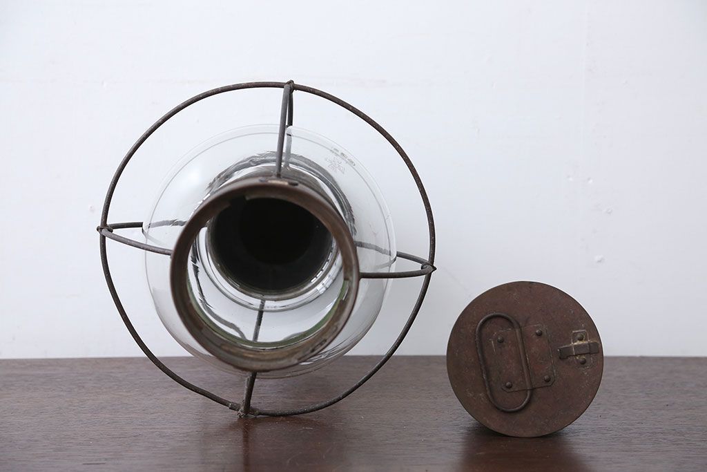 アンティーク雑貨　昭和レトロ　日本船燈株式会社製　アンティークランプ