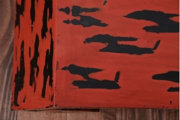 アンティーク雑貨　古民具・骨董　根来塗の大きなアンティーク花台