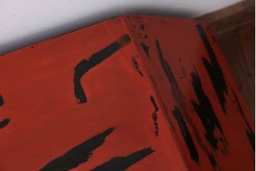 アンティーク雑貨　古民具・骨董　根来塗の大きなアンティーク花台