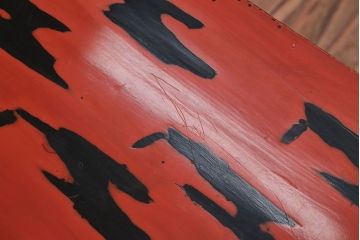 アンティーク雑貨　古民具・骨董　根来塗の大きなアンティーク花台