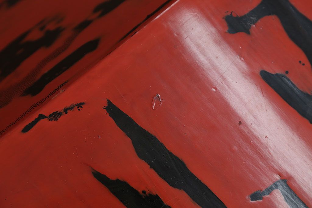 アンティーク雑貨　古民具・骨董　根来塗の大きなアンティーク花台