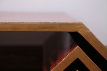 アンティーク雑貨　古民具・骨董　根来塗の大きなアンティーク花台