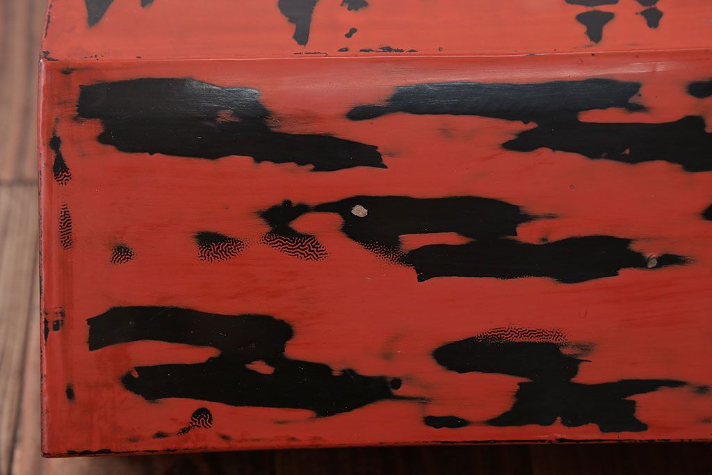 アンティーク雑貨　古民具・骨董　根来塗の大きなアンティーク花台