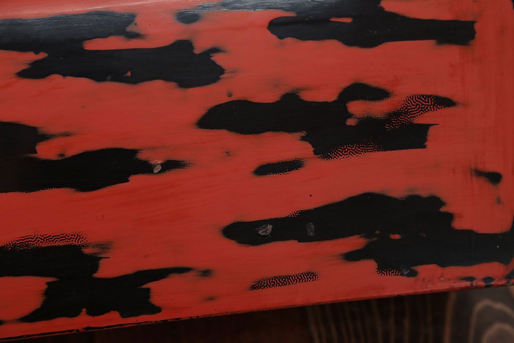 アンティーク雑貨　古民具・骨董　根来塗の大きなアンティーク花台