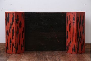 アンティーク雑貨　古民具・骨董　根来塗の大きなアンティーク花台