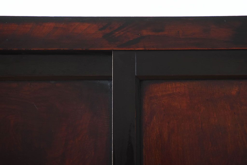 アンティーク家具　古民具・骨董　前面欅材!米沢地方の味わい深い水屋箪笥