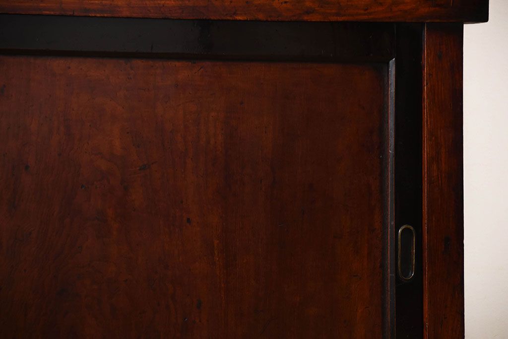 アンティーク家具　古民具・骨董　前面欅材!米沢地方の味わい深い水屋箪笥