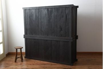 アンティーク家具　古民具・骨董　前面欅材!米沢地方の味わい深い水屋箪笥