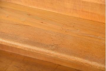 レトロ家具　昭和レトロ　厚手の古いナラ材が使用された大きな本棚(2)