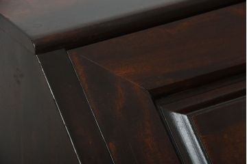 中古　松本民芸家具　H型ボールフットビューロー(定価約29万円)