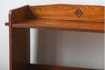 アンティーク家具　アンティーク　小振りな古い木製の楔式本棚