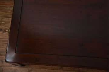 アンティーク　高級美品!彫刻が美しい唐木の大きな座卓