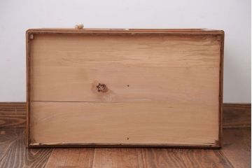 レトロ家具　昭和レトロ　古い木製のシャッター付き小引き出し