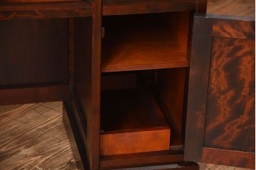 中古　北海道民芸家具　シンプルでおしゃれなドレッサー(スツール付き)