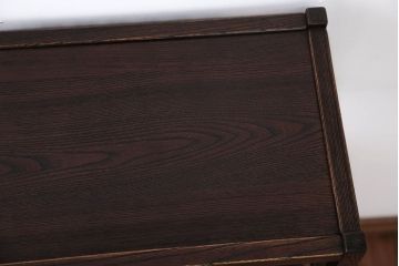 中古　引き出し付き!モダンなデザインの民芸家具風飾り棚