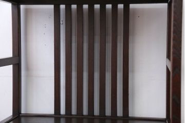 中古　引き出し付き!モダンなデザインの民芸家具風飾り棚