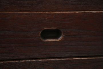 中古　引き出し付き!モダンなデザインの民芸家具風飾り棚