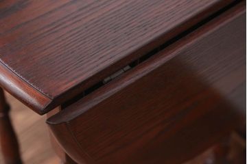 ヴィンテージ家具　イギリスビンテージ　オーク材のゲートレッグテーブル(エクステンションテーブル)