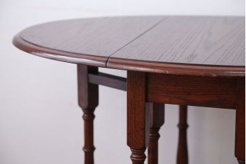 ヴィンテージ家具　イギリスビンテージ　オーク材のゲートレッグテーブル(エクステンションテーブル)