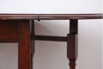 ヴィンテージ家具　イギリスビンテージ　オーク材のゲートレッグテーブル(エクステンションテーブル)