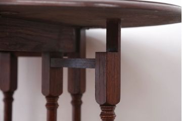 ヴィンテージ家具　イギリスビンテージ　オーク材のゲートレッグテーブル(エクステンションテーブル)