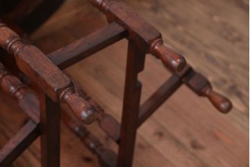 ヴィンテージ家具　イギリスビンテージ　オーク材のゲートレッグテーブル(エクステンションテーブル)