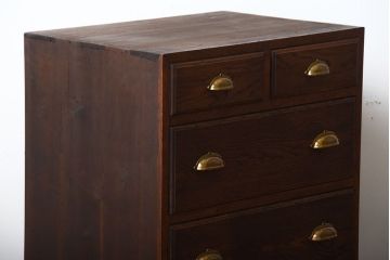 アンティーク家具　アンティーク　前面ナラ材!古い木製のチェスト