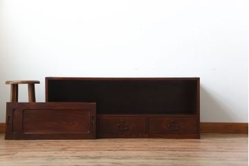 アンティーク家具　和製アンティーク　古い木製の和風なローボード