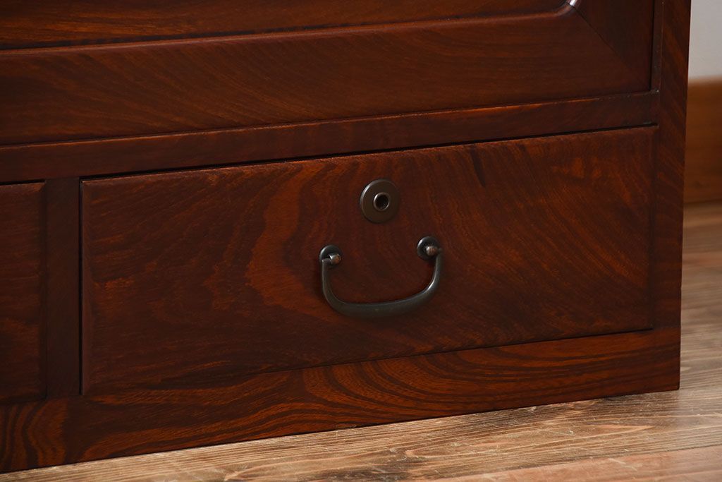 アンティーク家具　和製アンティーク　古い木製の和風なローボード