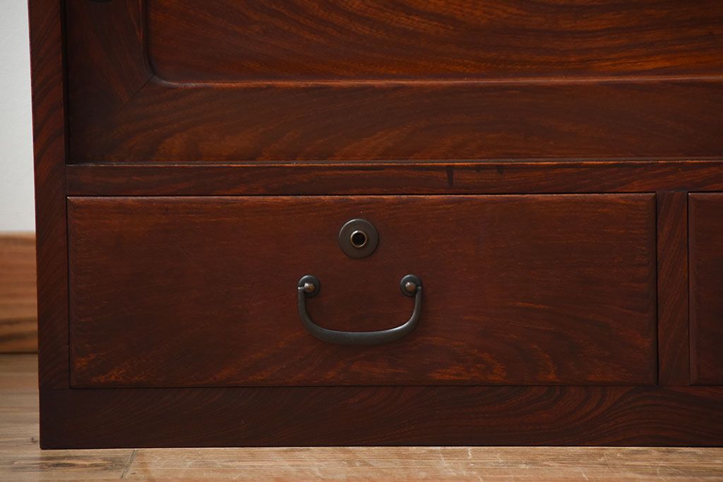 アンティーク家具　和製アンティーク　古い木製の和風なローボード