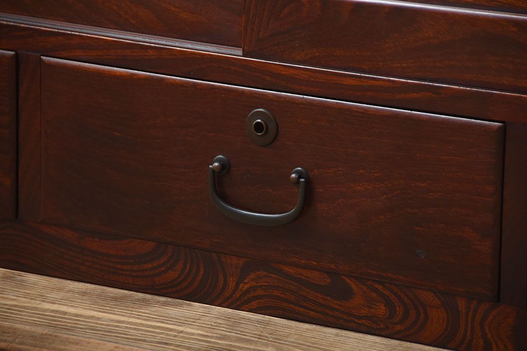 アンティーク家具　和製アンティーク　古い木製の和風なローボード