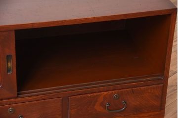 アンティーク家具　和製アンティーク　古い木製の和風なローボード