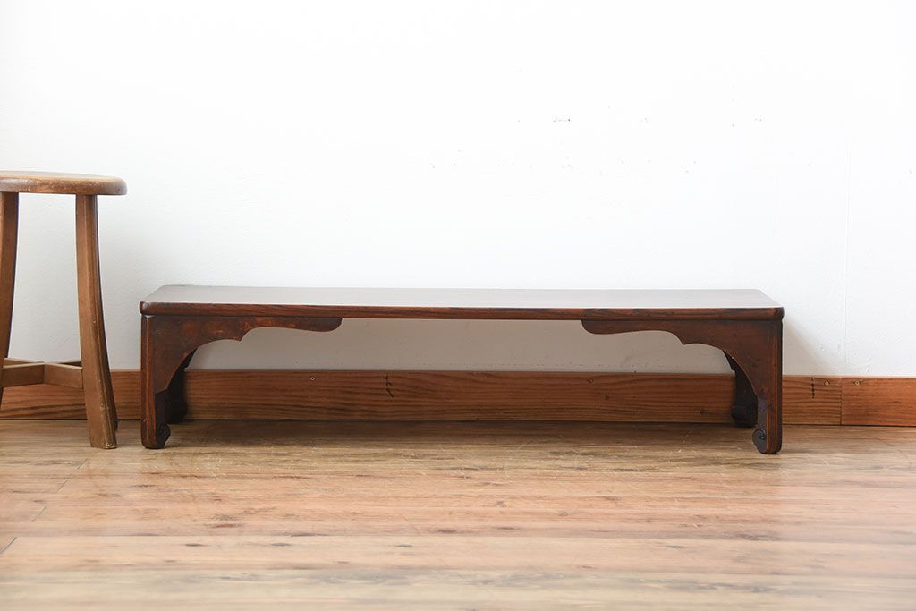 アンティーク家具　古民具・骨董　古い欅材のモダンなアンティーク座卓